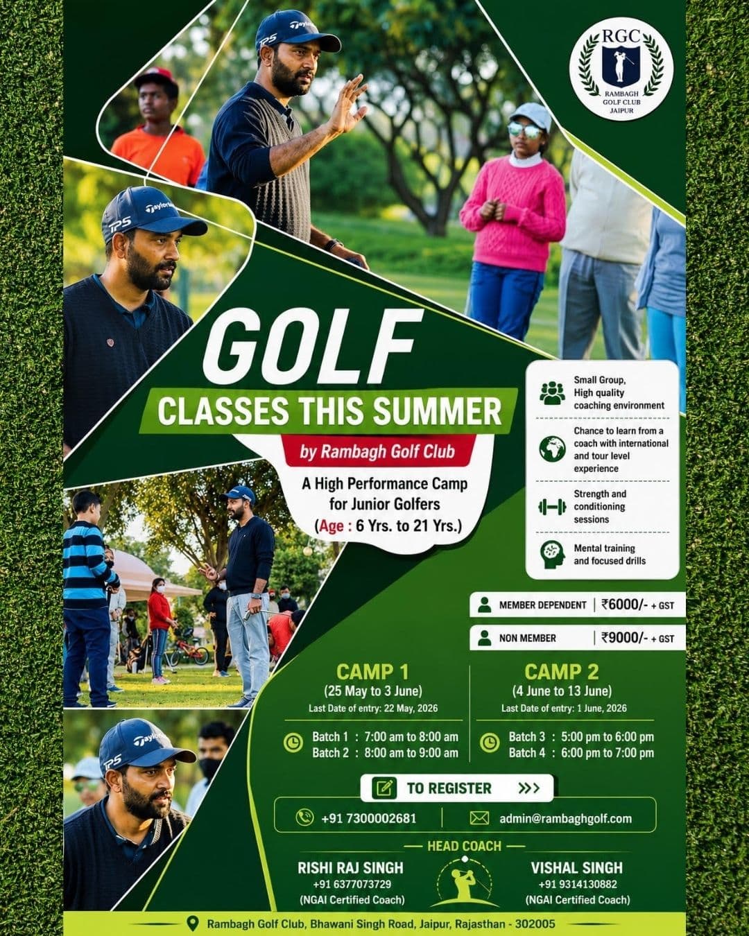 Golf Classes This Summer 2026