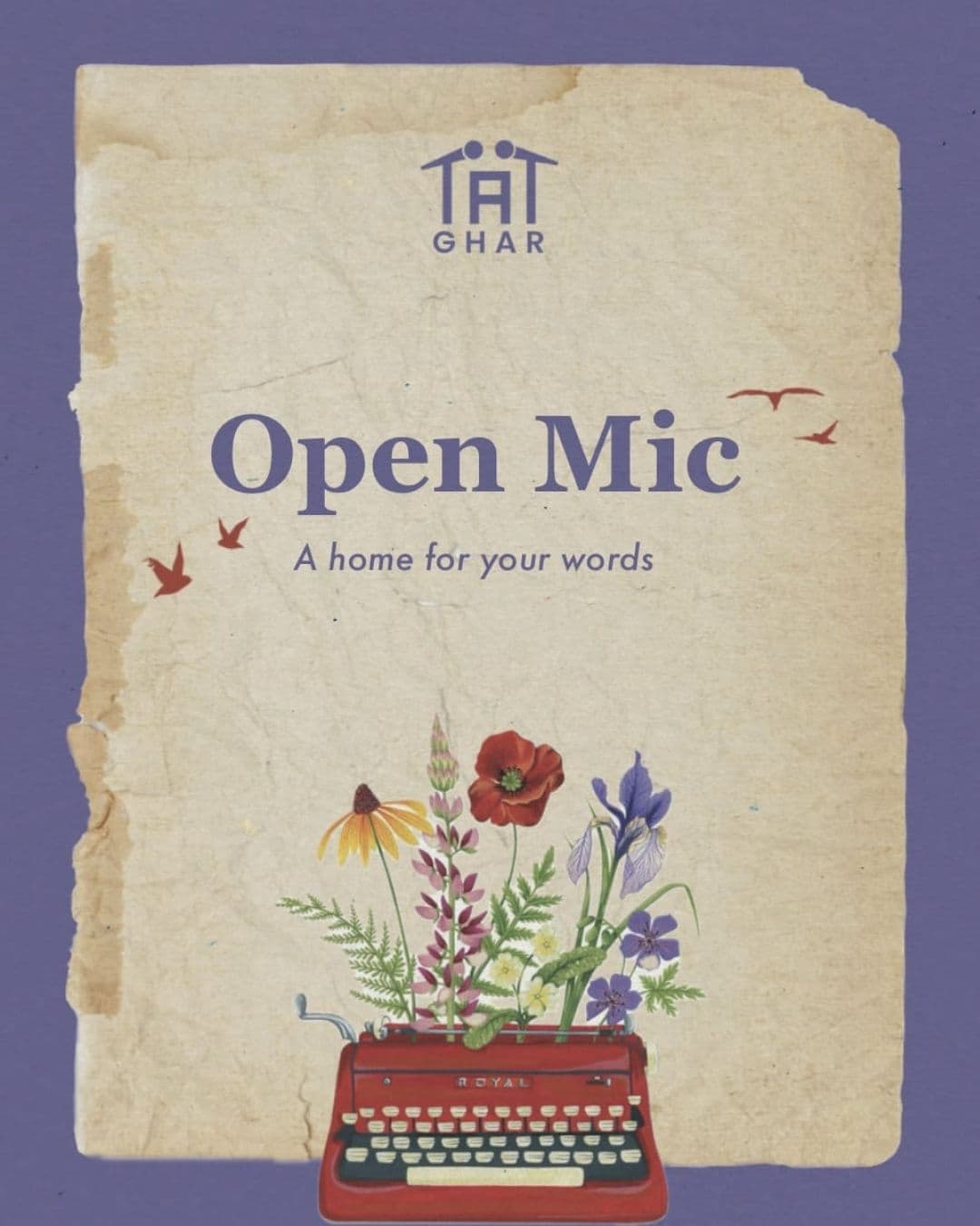Ghar: An Open Mic for Words by Tape A Tale - July 2026