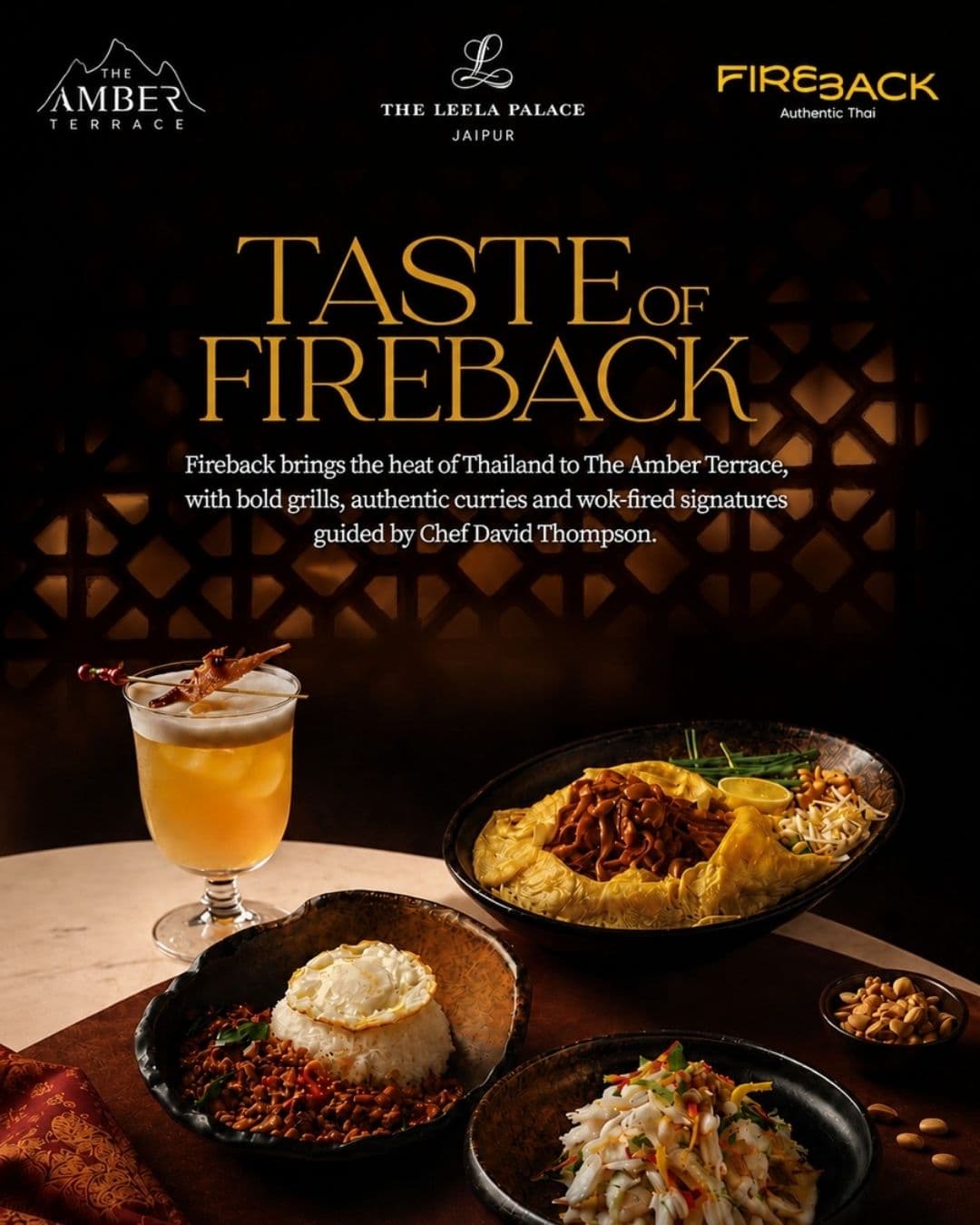 The Fire of Thailand Under The Jaipur Sky | Amber Terrace