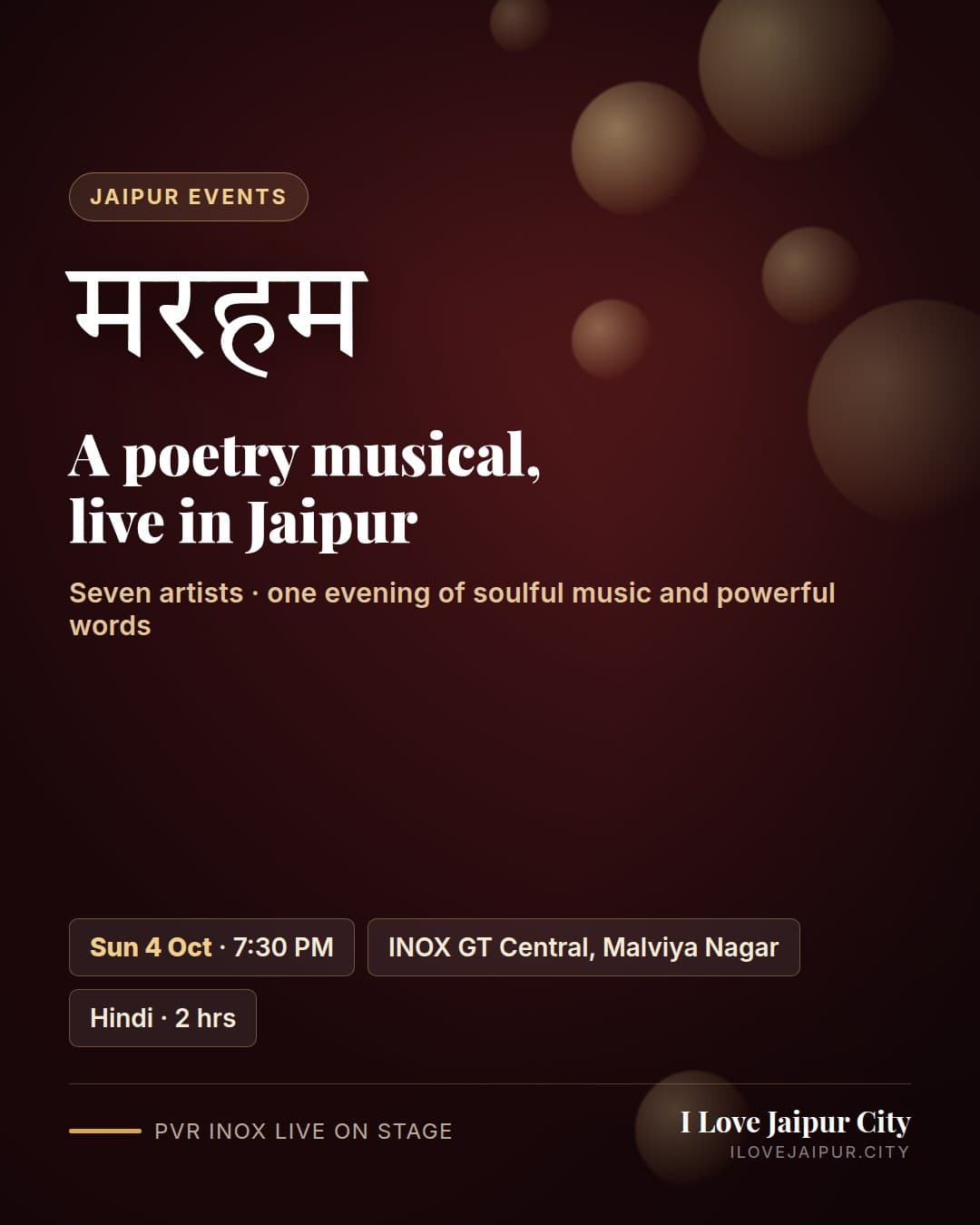 Marham: A Poetry Musical - Live On Stage
