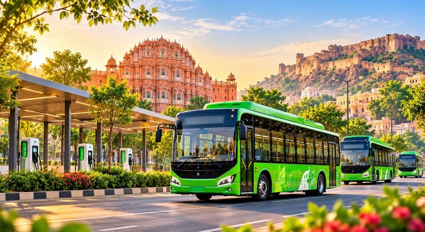 Jaipur Receives 103 E-Buses; 58 Running From Bagrana Depot