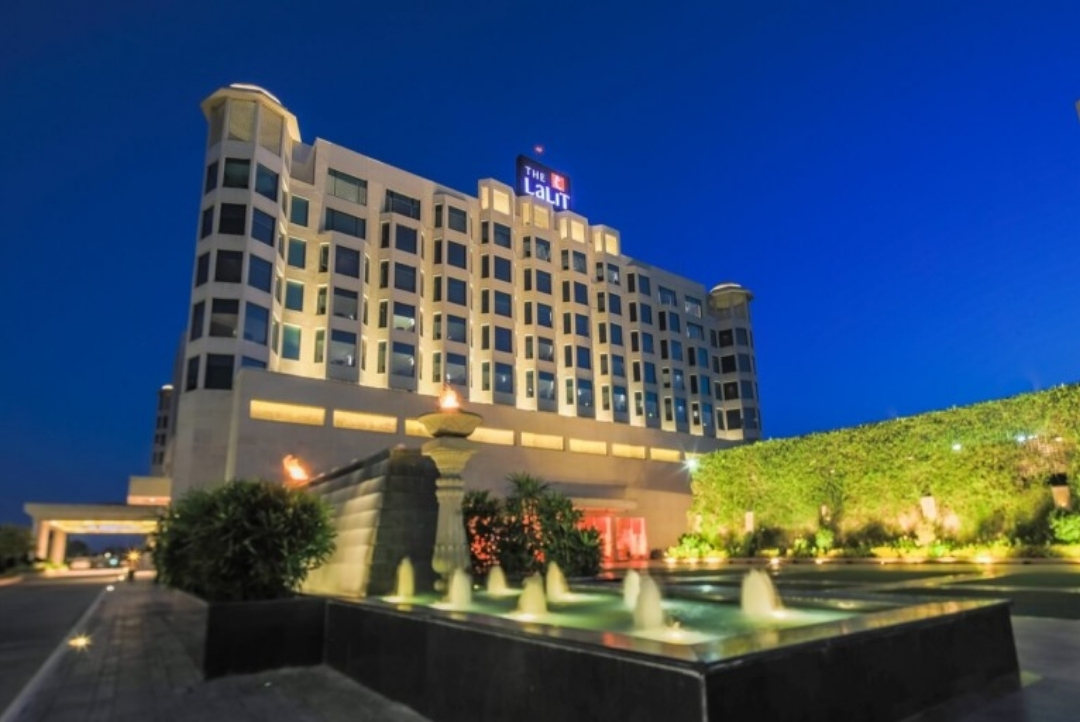 The LaLiT Jaipur — hotel exterior at dusk