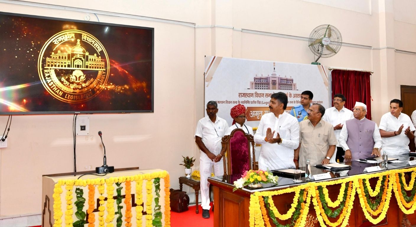Governor Unveils Rajasthan Assembly Emblem, 13 Gates Named in Jaipur