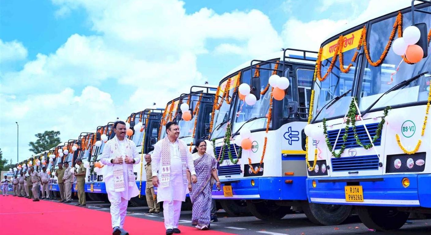 Jaipur Flags Off 144 New Roadways Buses From Heerapura