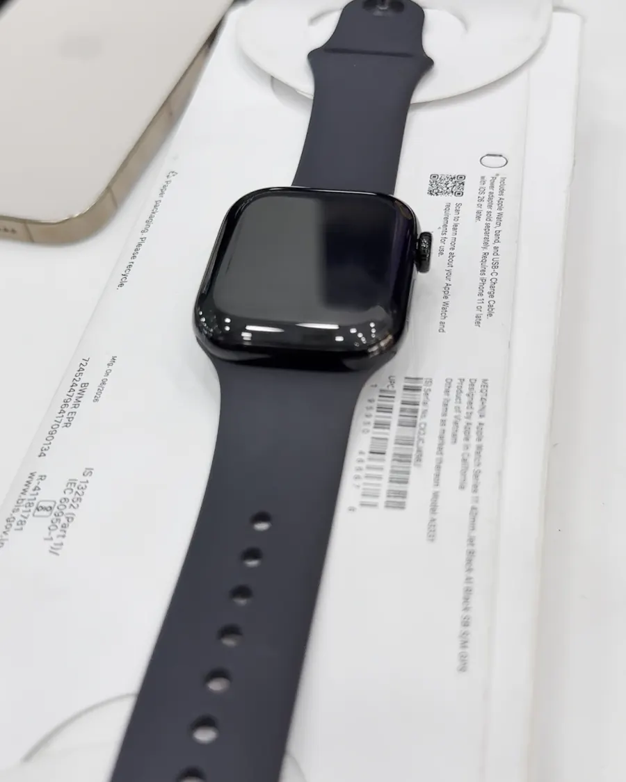 A smartwatch on display at the Cashify store on MI Road, Jaipur